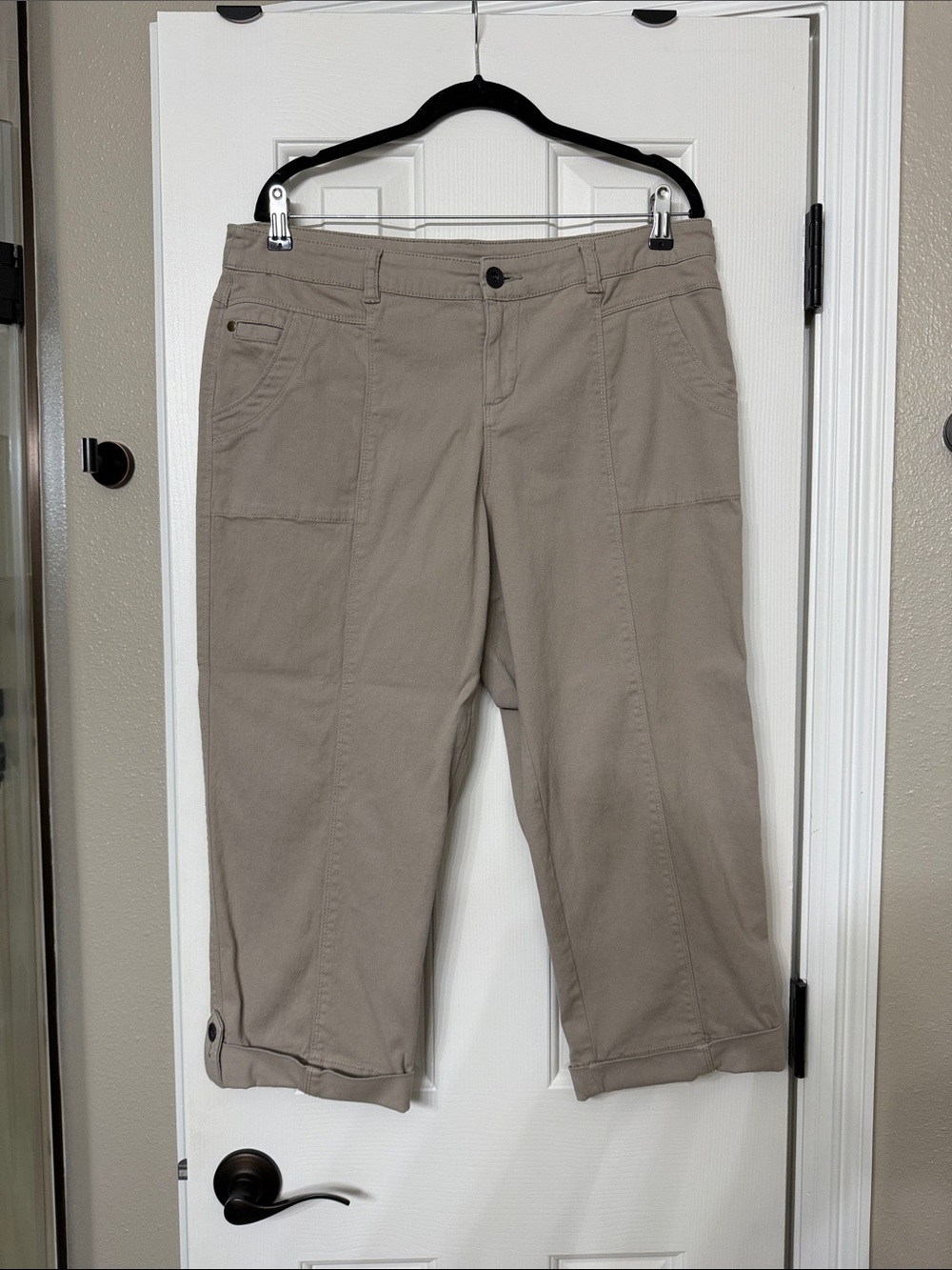 Style & Co Casual Crop Utility Pants in Taupe
